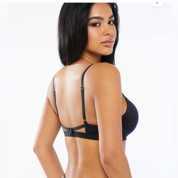 Savage X Fenty Core Mocrofiber T-shirt Bra 36 DDD in black caviar - Picture 3 of 11